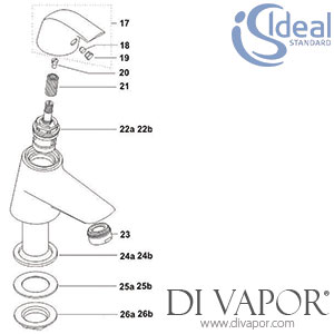Ideal Standard Ceraplan Basin Pillar Tap Spare Parts - IDL DV 197